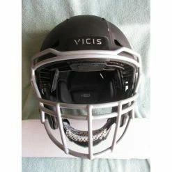 2018 VICIS ZERO1 FOOTBALL HELMET MATTE BLACK & SILVER FACE MASK SIZE B LARGE