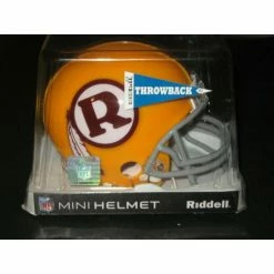 Washington REDSKINS Throwback Mini Helmet - Riddell In Case