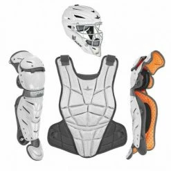 All Star AFX Intermediate 13-16 Fastpitch Softball Catchers Gear Set White Grey