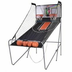 Indoor Basketball Arcade Game Double Electronic Hoops Shot 2 Player W/ 4 Balls