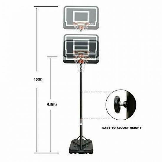 Rakon Pro Court Portable Basketball Hoop & Stand System Height Adjustable 6.5... - Image 4