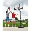 54" Portable Basketball System Adjustable Hoop Backboard Angled Pole Adult Play