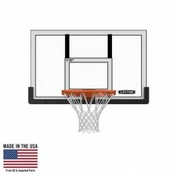 48" Shatterproof Backboard Rim Basketball Hoop Net Combo Wall Roof Pole Mount
