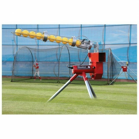 Heater Baseball Pitching Machine And Xtender 24' Batting Cage / Model HTRBB699