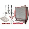 PowerNet 3-Way Baseball Softball Net, 3 Tees, Ball Caddy, 24 Practice Baseballs