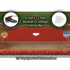 6 X12 Clay Synthetic Turf Grass Baseball Softball Hitting Batting Field Cage Mat