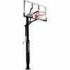Silverback 60" In-Ground Basketball Hoop, Adjustable Height Tempered Glass Backb
