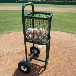 Batting Practice Baseball Cart With Wheels Holds Baseballs Or Softballs Storage
