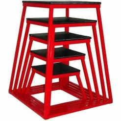 Ader Plyometric Platform Box Set- 12", 18", 24", 30", 36" Red