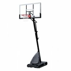 54" Portable Basketball System Adjustable Hoop Backboard Net Pole Polycarbonate